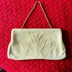 Beautiful vintage hand beaded evening bag